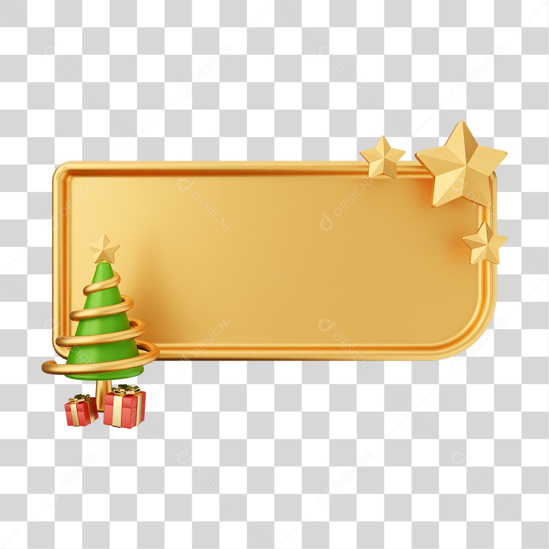 Elemento 3D Caixa de Texto Nota PNG Transparente