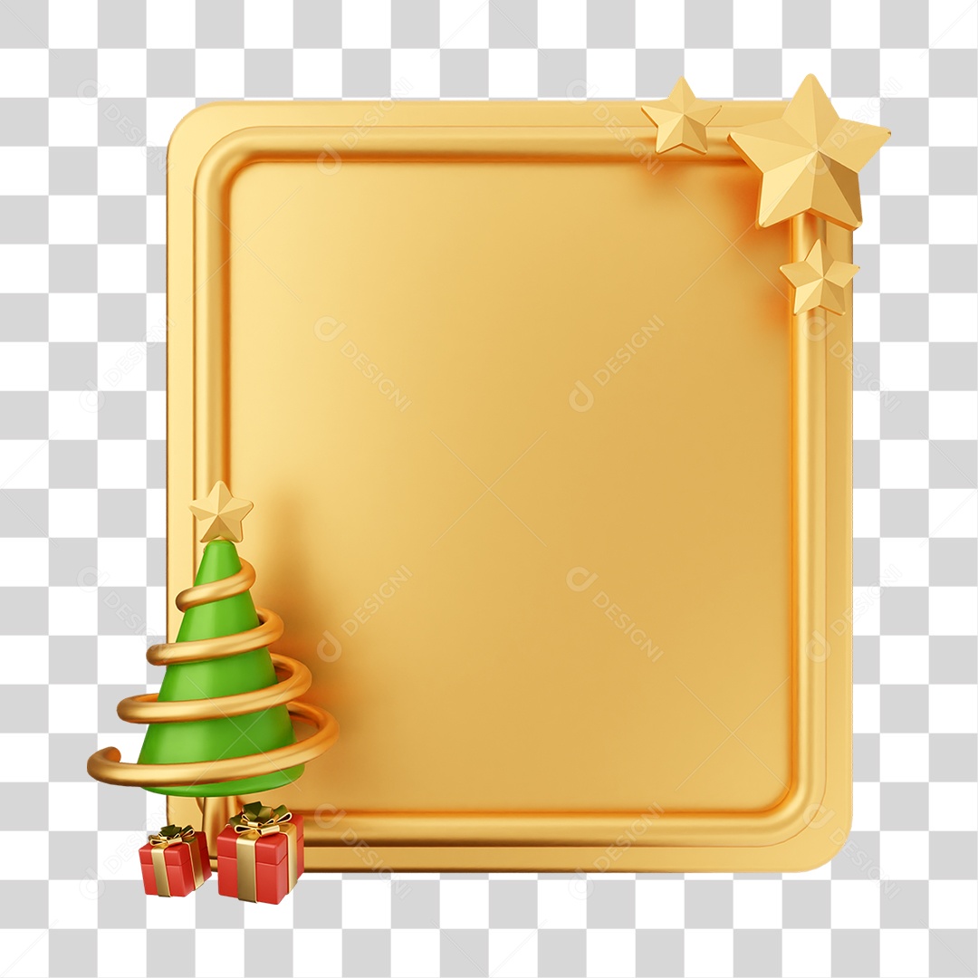 Elemento 3D Caixa de Texto Nota PNG Transparente