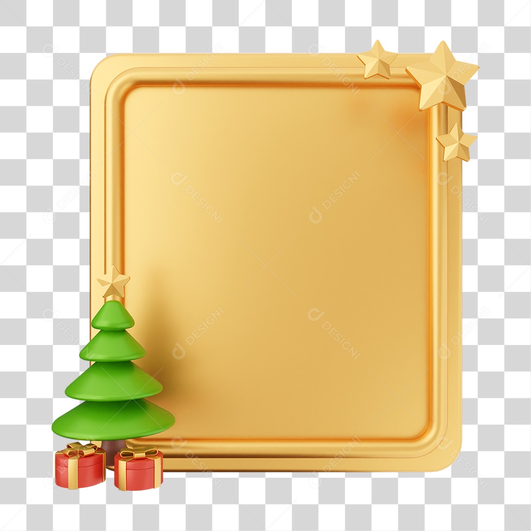 Elemento 3D Caixa de Texto Nota PNG Transparente