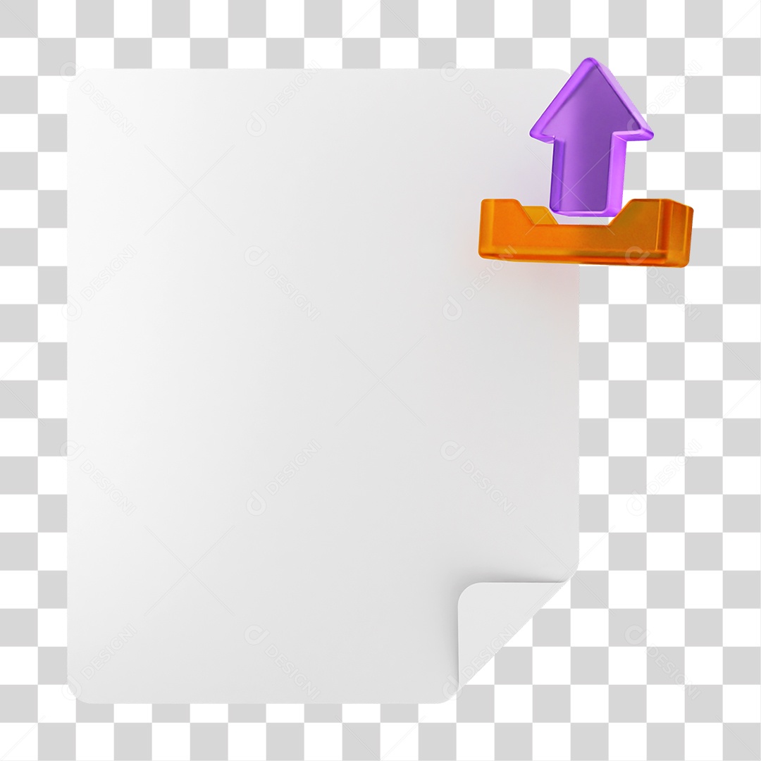 Elemento 3D Caixa de Texto Nota PNG Transparente