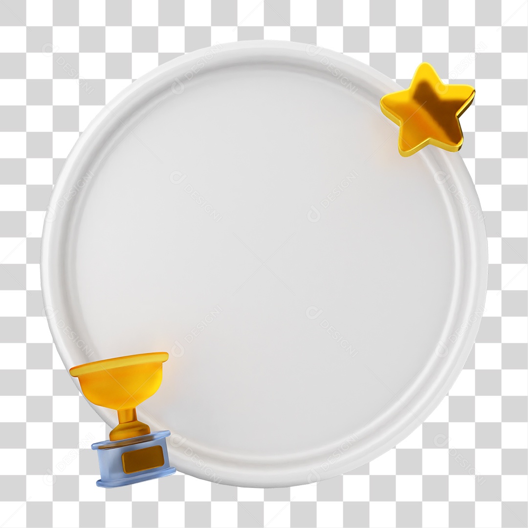 Elemento 3D Caixa de Texto Nota PNG Transparente