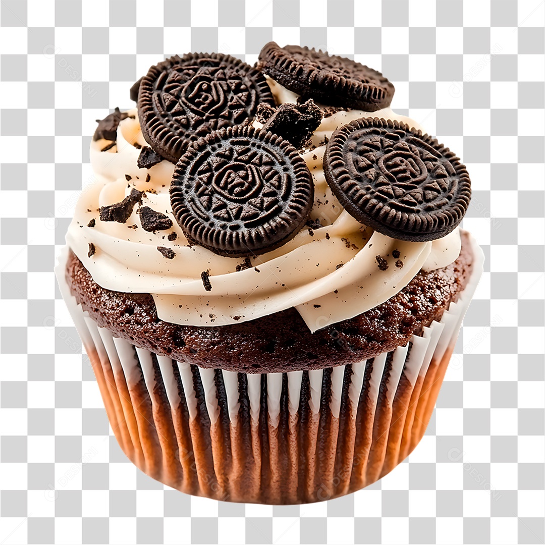 Cupcake de Chocolate PNG Transparente