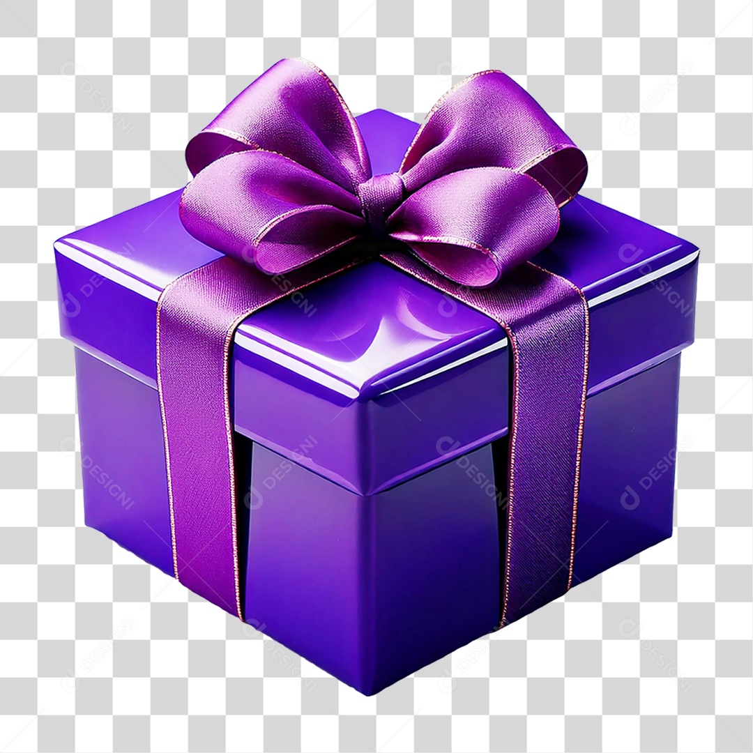 Elemento 3D Caixa de Presente PNG Transparente