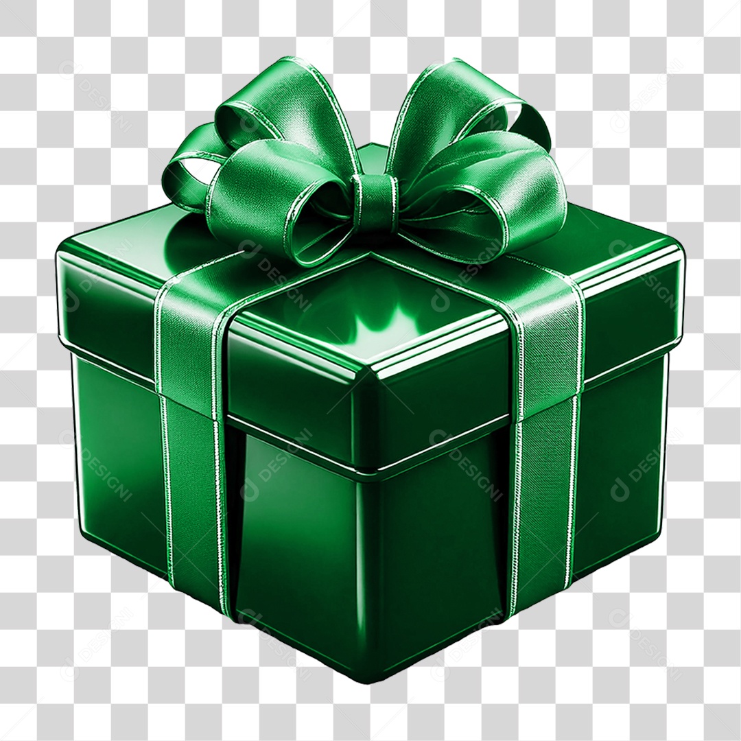 Elemento 3D Caixa de Presente PNG Transparente