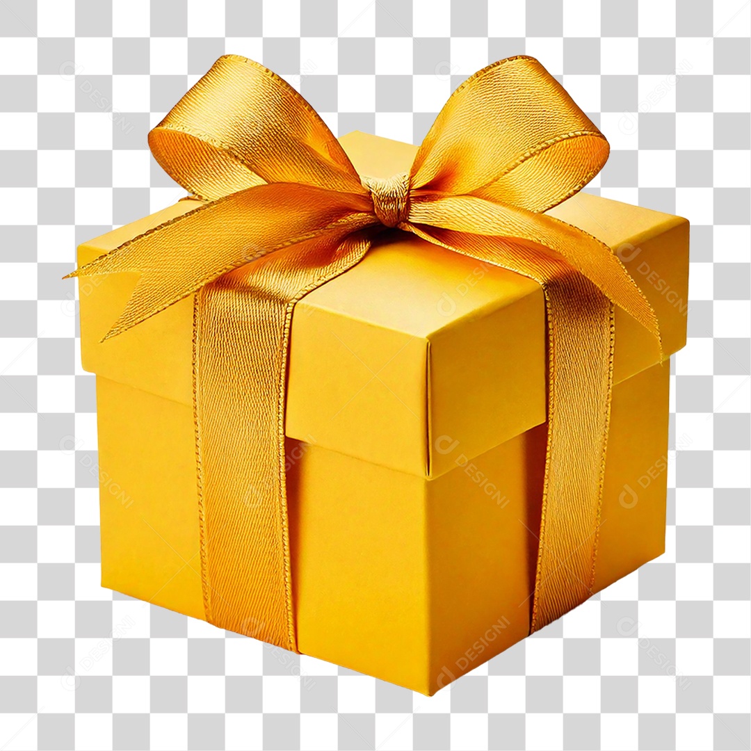 Elemento 3D Caixa de Presente PNG Transparente