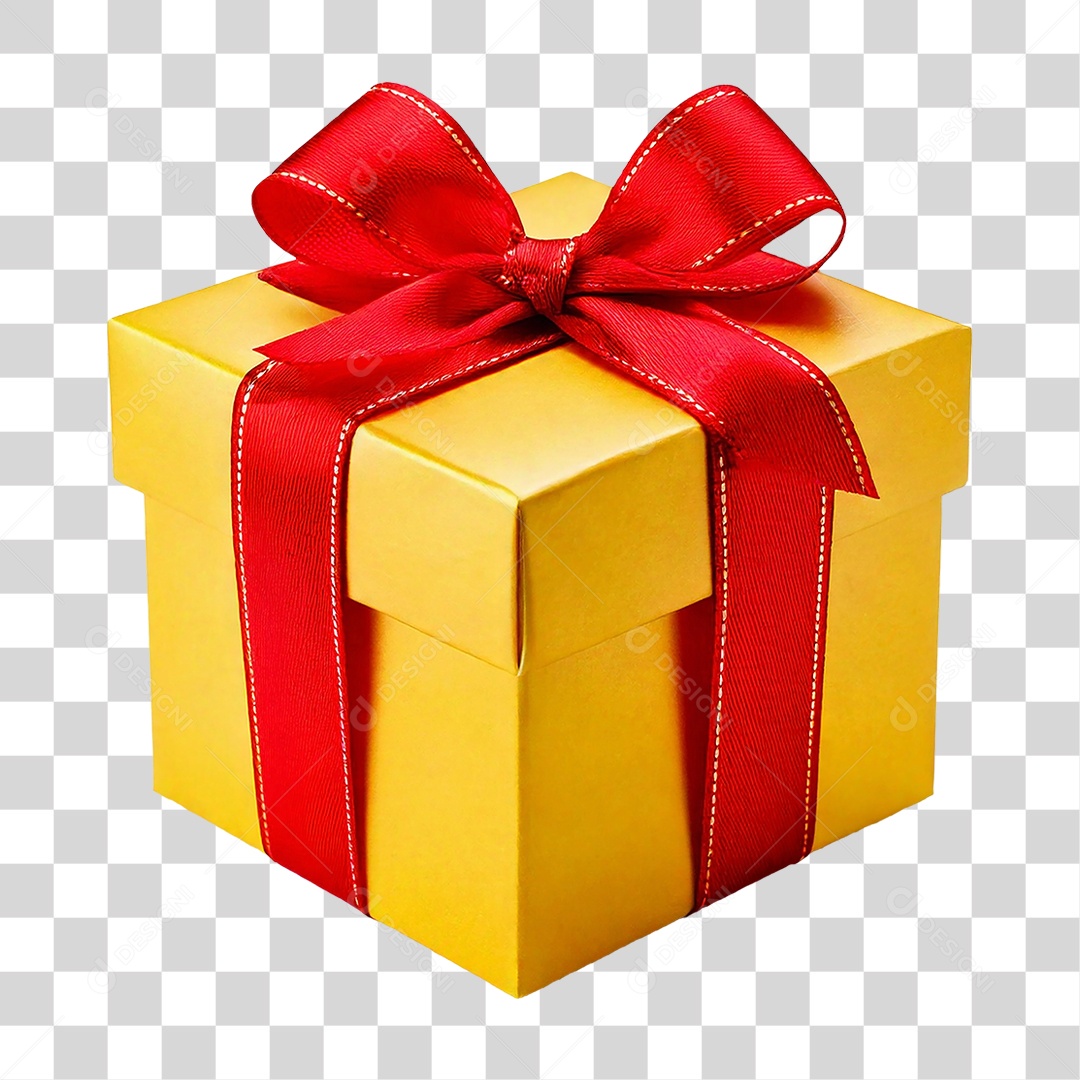 Elemento 3D Caixa de Presente PNG Transparente