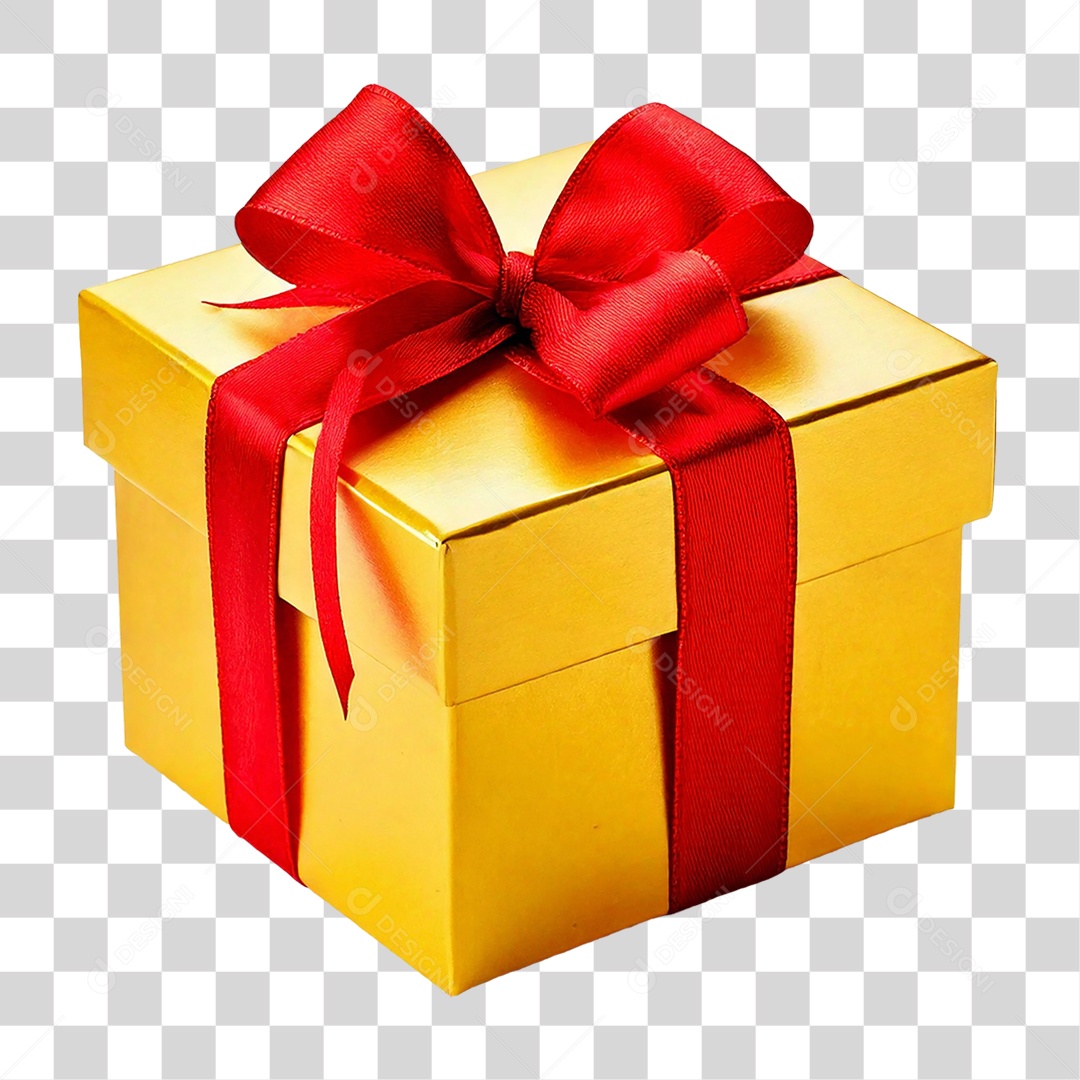 Elemento 3D Caixa de Presente PNG Transparente
