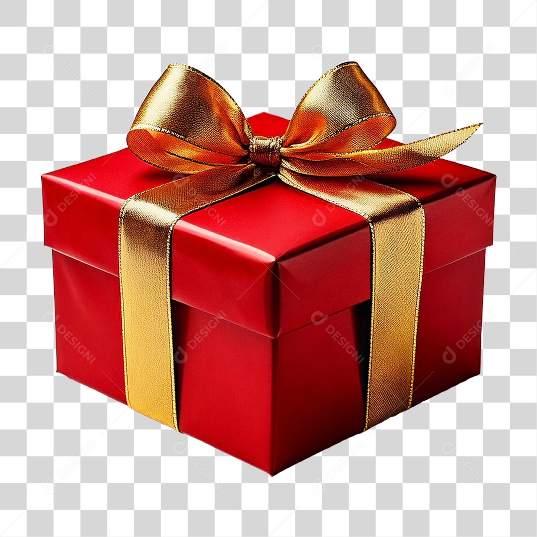 Elemento 3D Caixa de Presente PNG Transparente