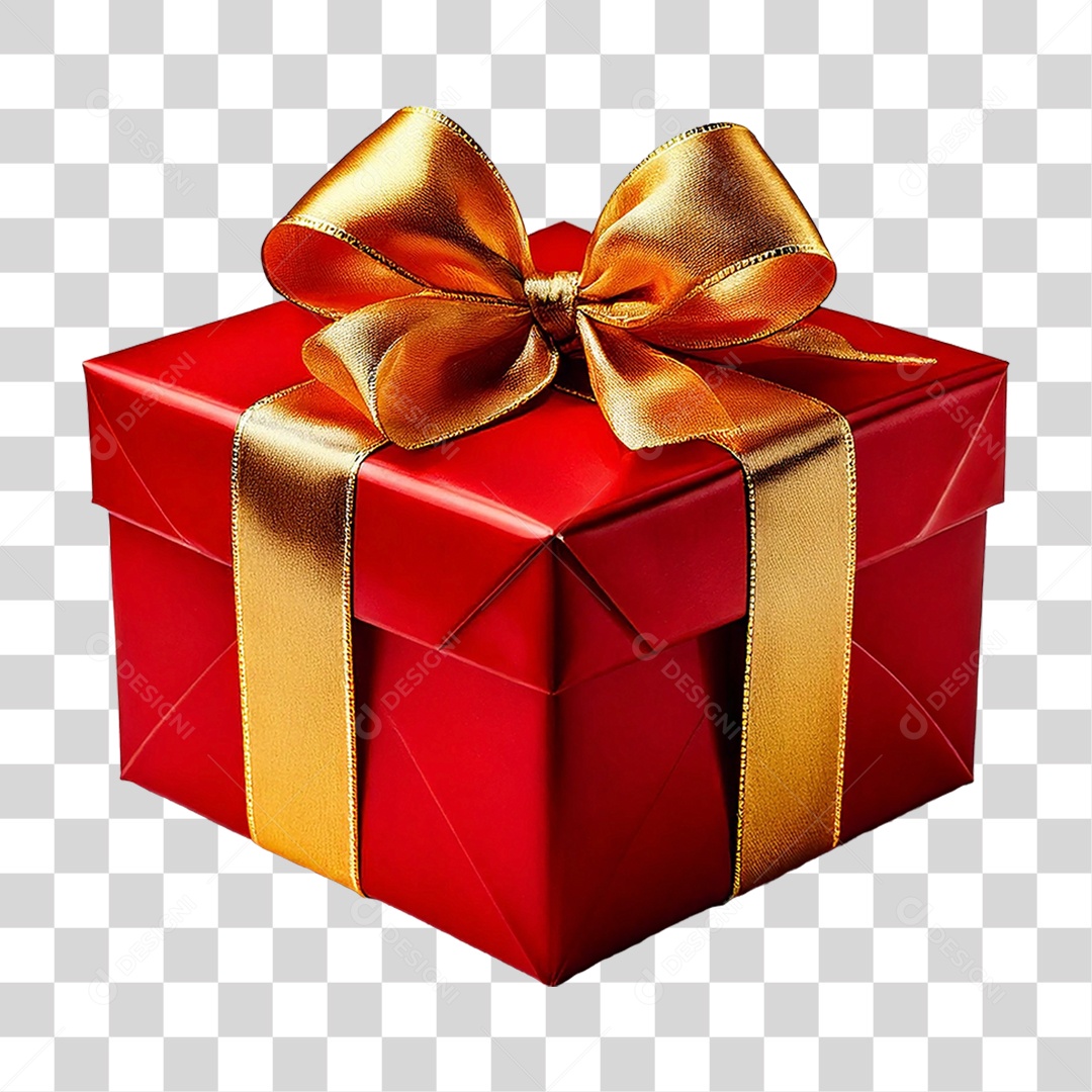 Elemento 3D Caixa de Presente PNG Transparente