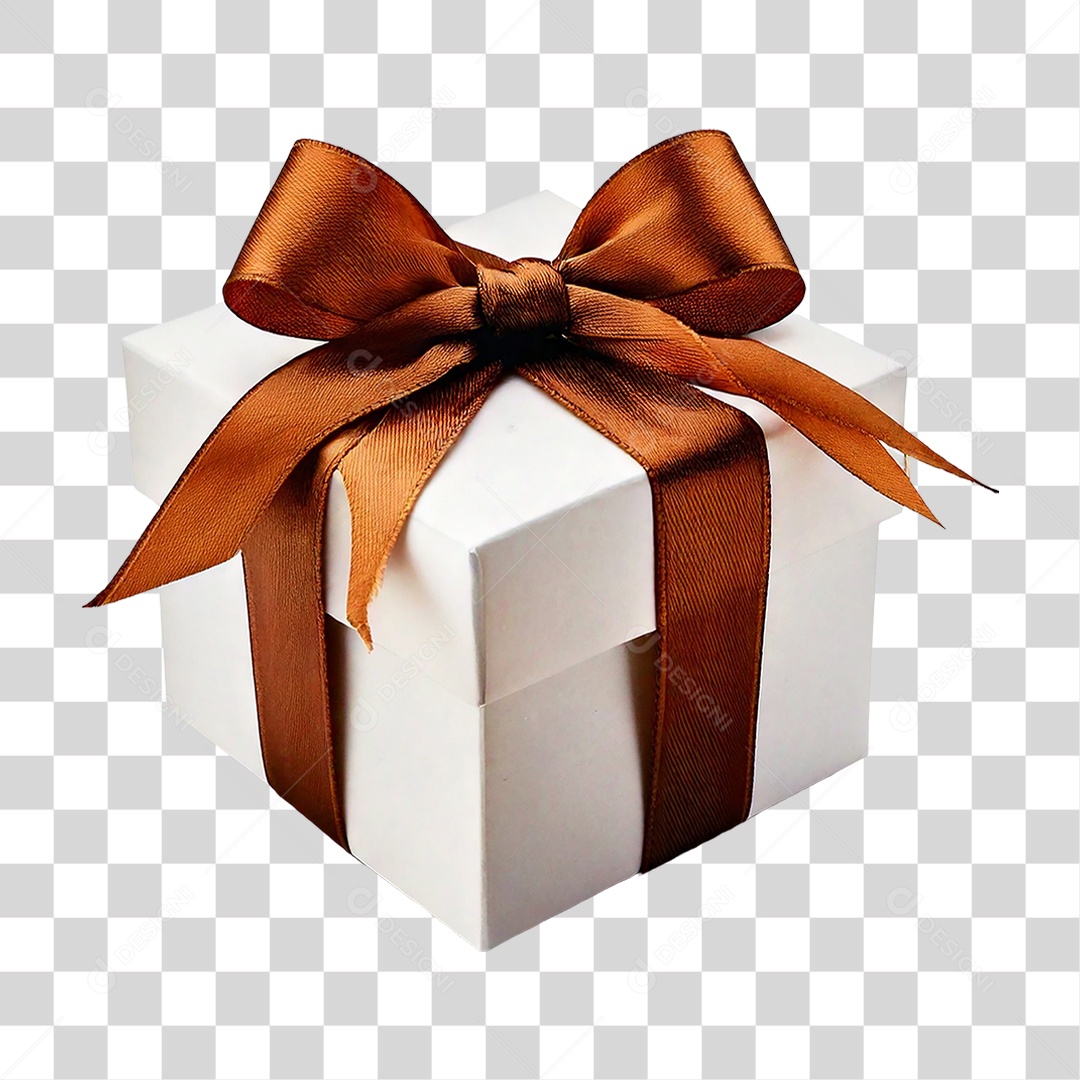 Elemento 3D Caixa de Presente PNG Transparente