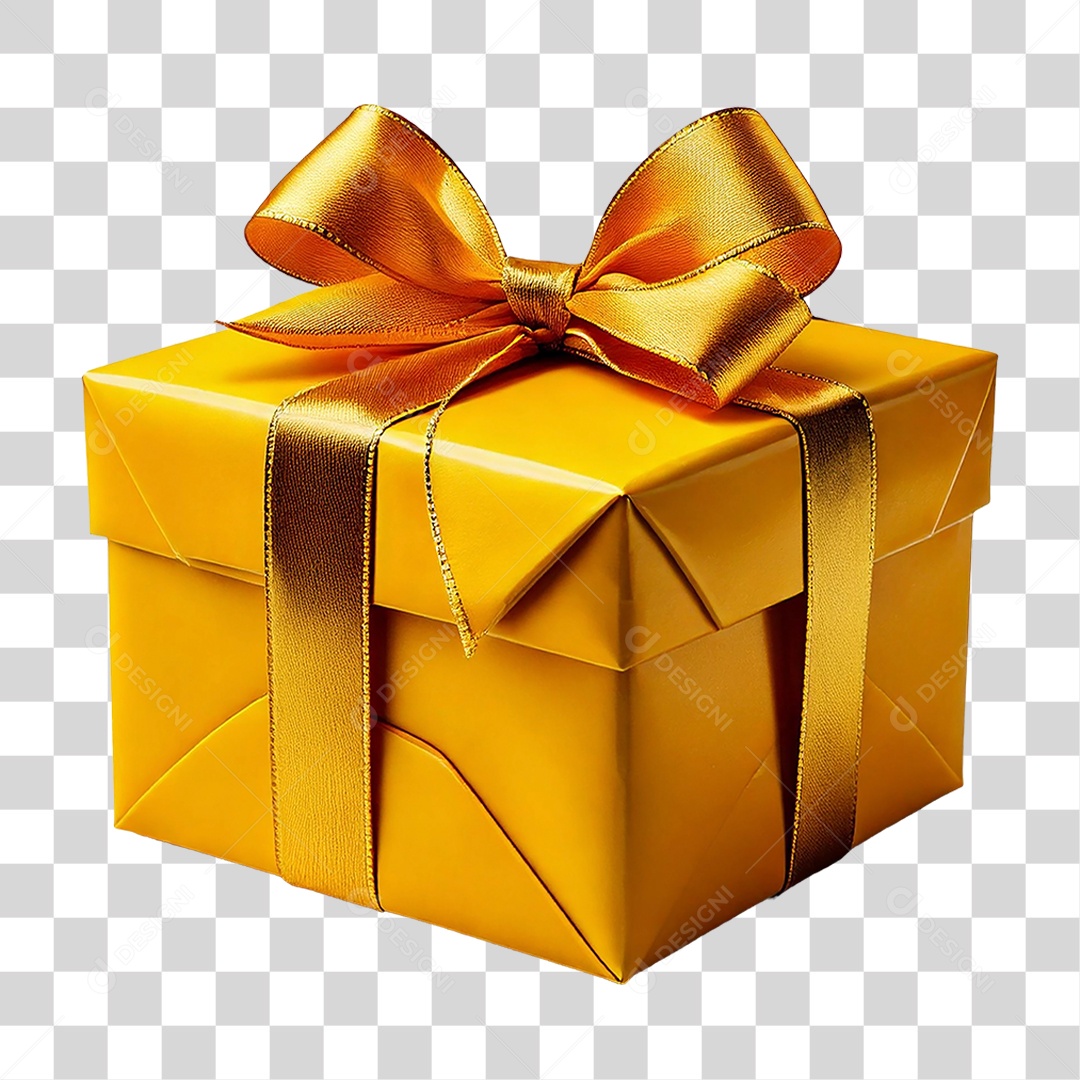 Elemento 3D Caixa de Presente PNG Transparente