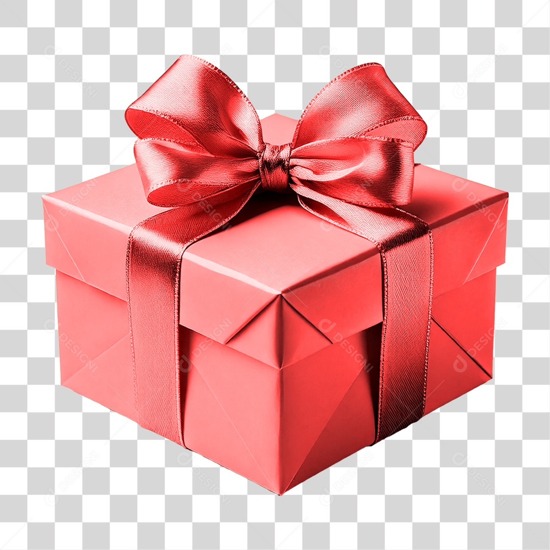 Elemento 3D Caixa de Presente PNG Transparente