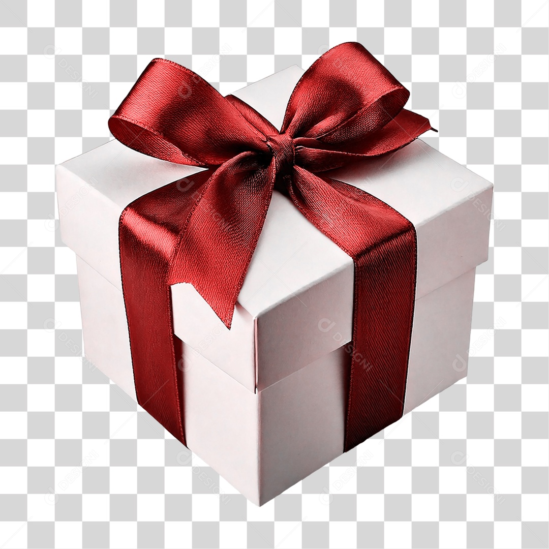 Elemento 3D Caixa de Presente PNG Transparente