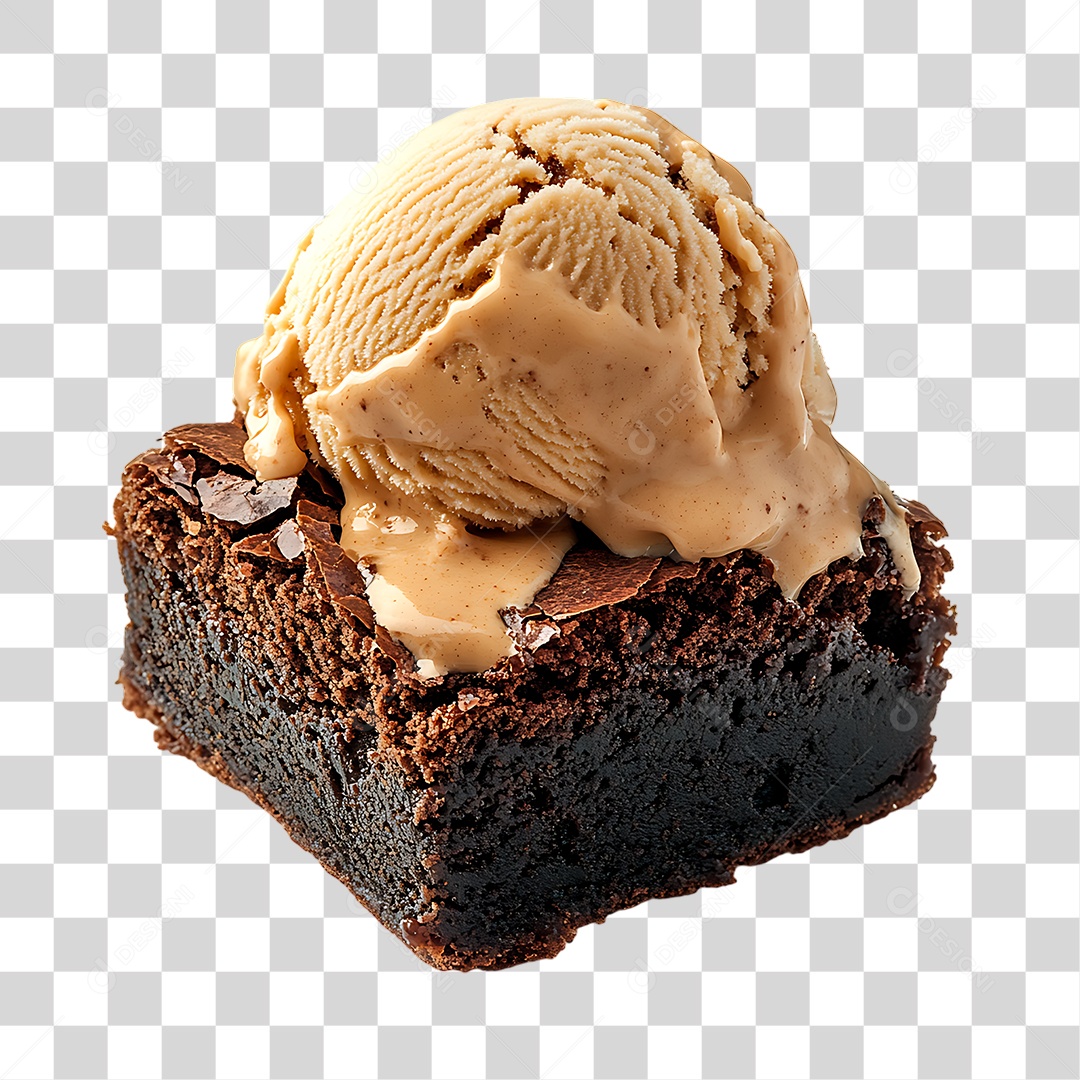 Bolo com Sorvete PNG Transparente