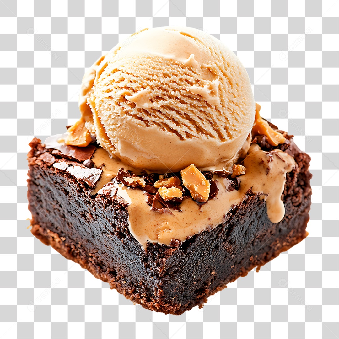 Bolo com Sorvete PNG Transparente