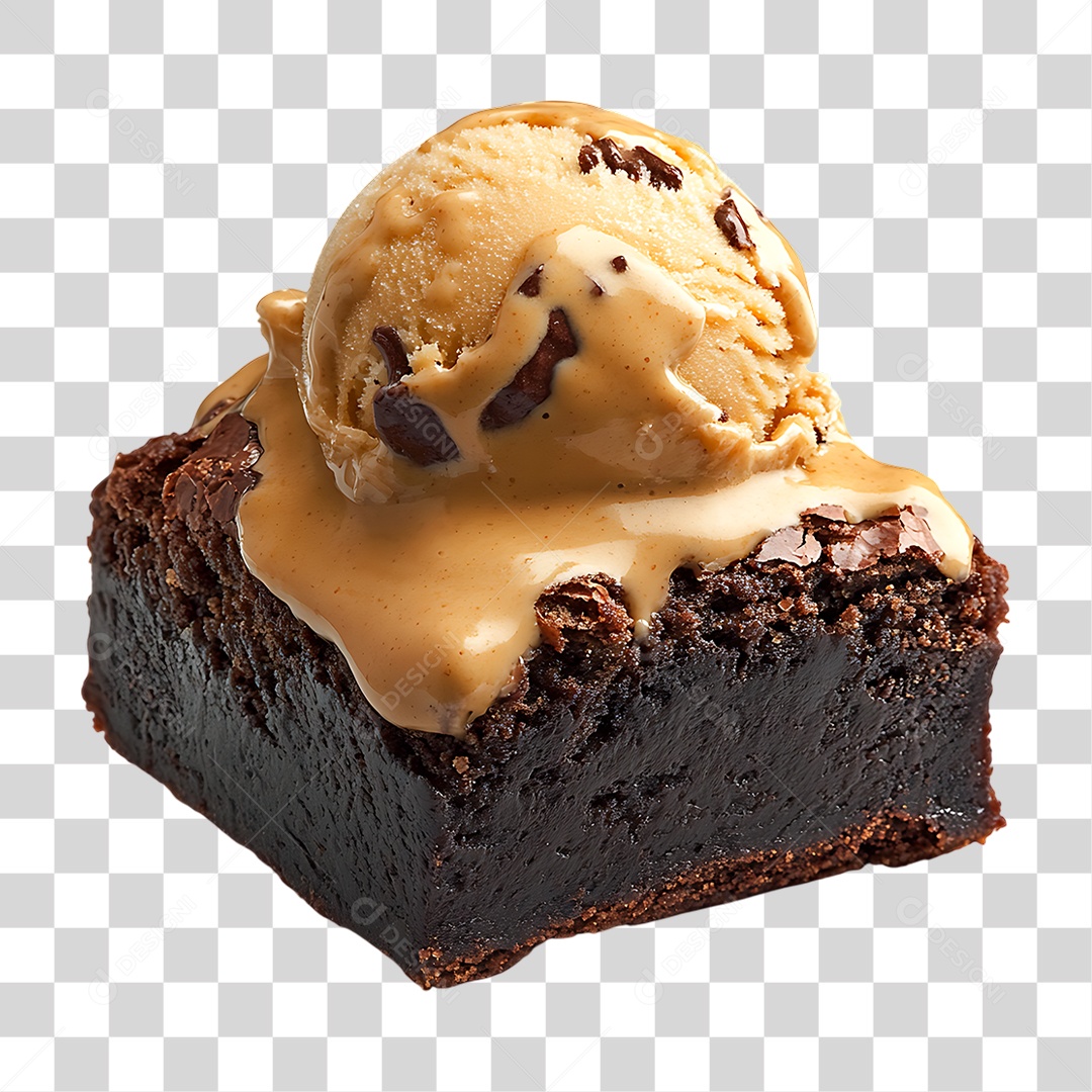 Bolo com Sorvete PNG Transparente