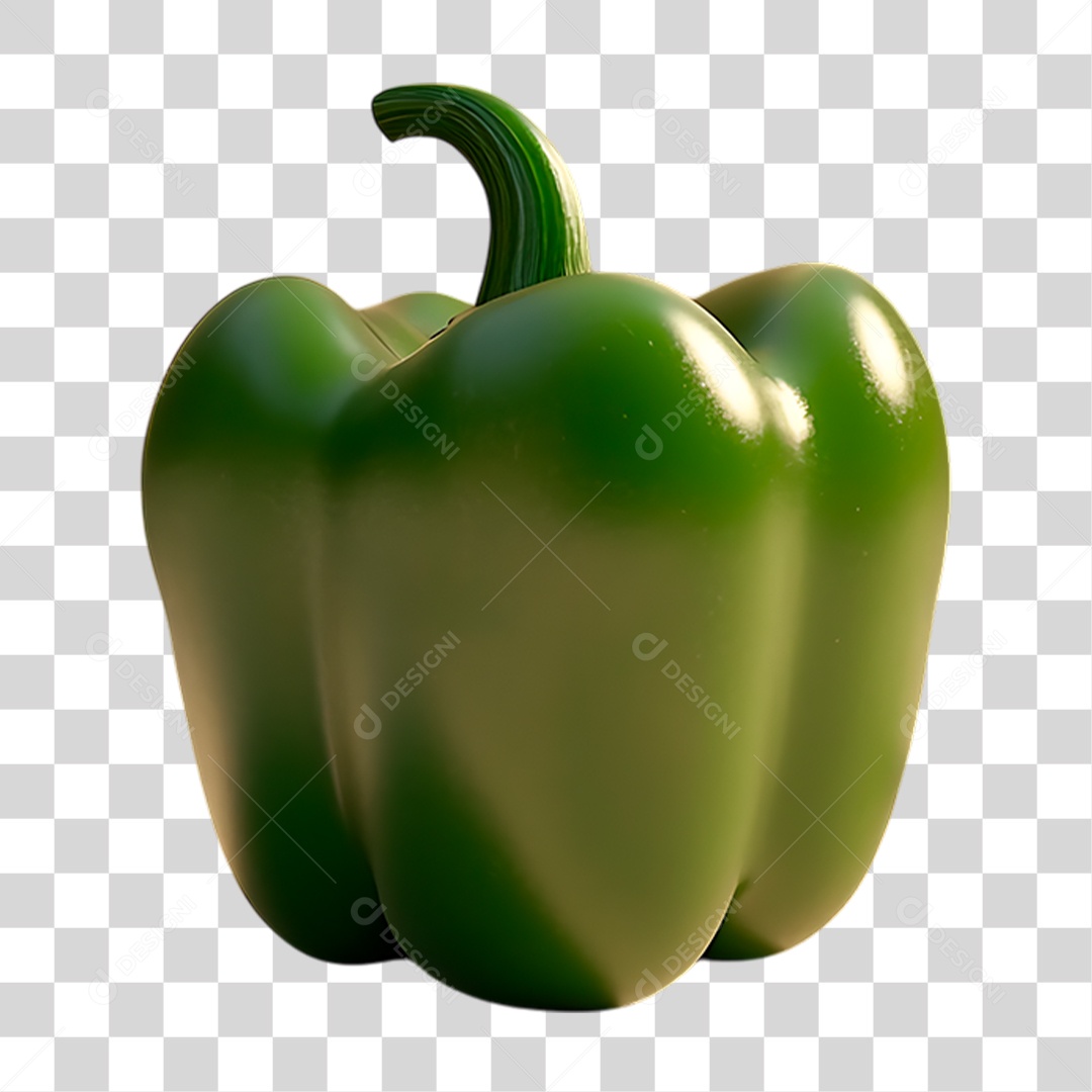 Pimentão Verde PNG Transparente