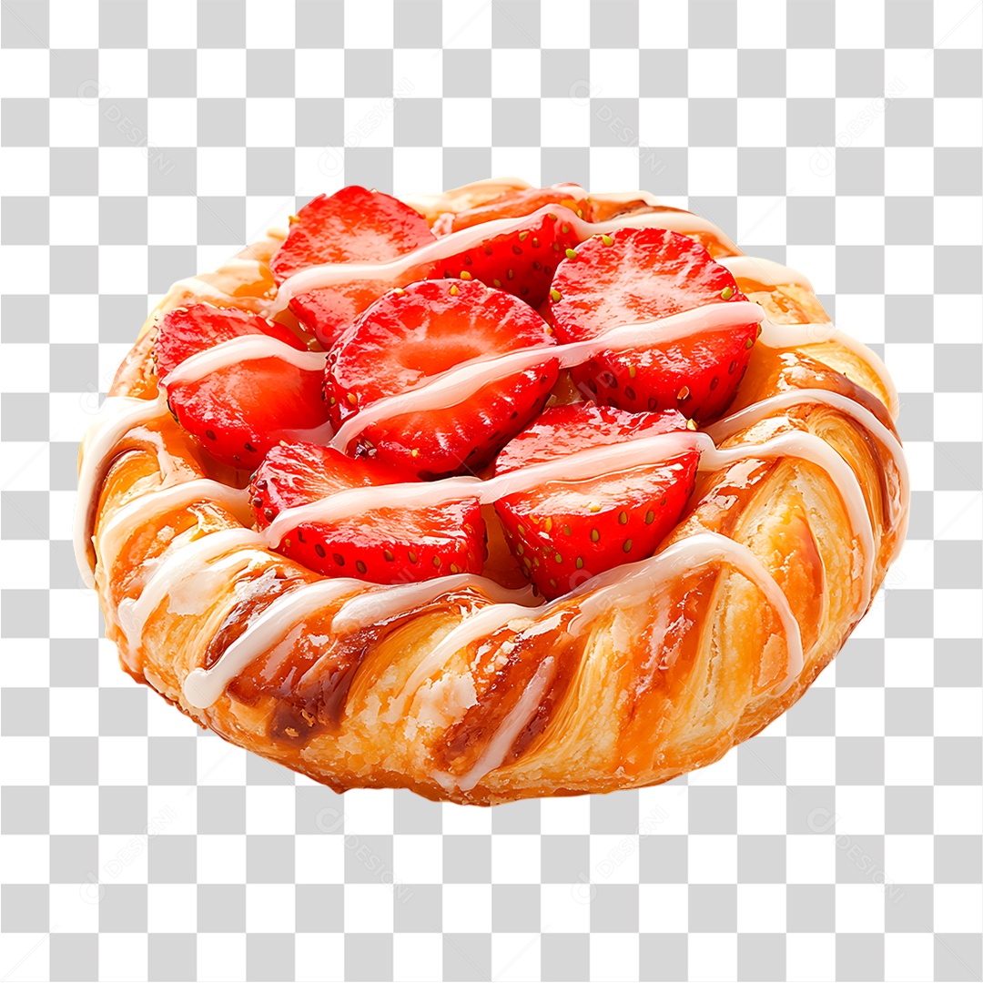 Bolo de Morango PNG Transparente