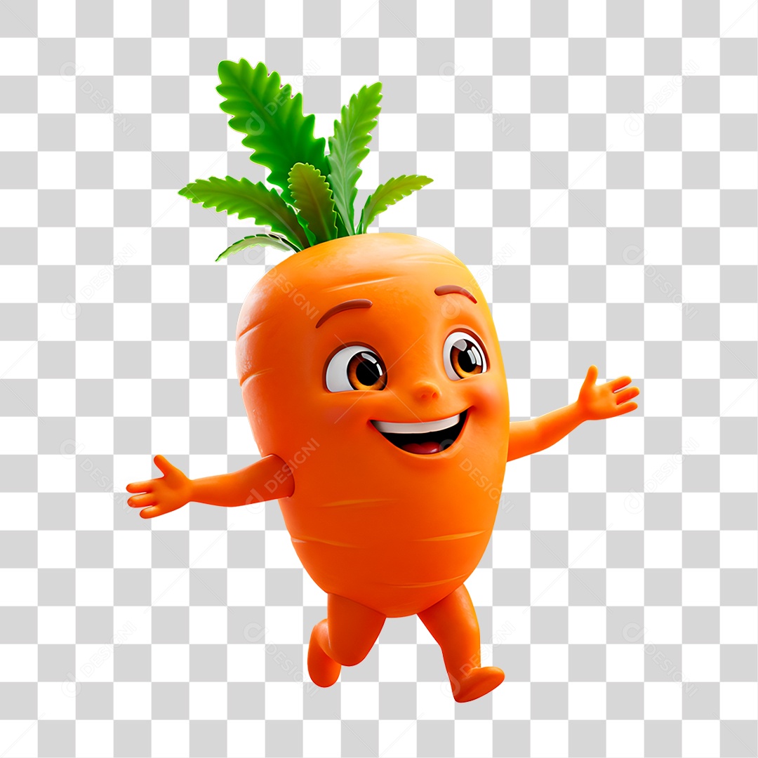 Personagem Cenoura PNG Transparente