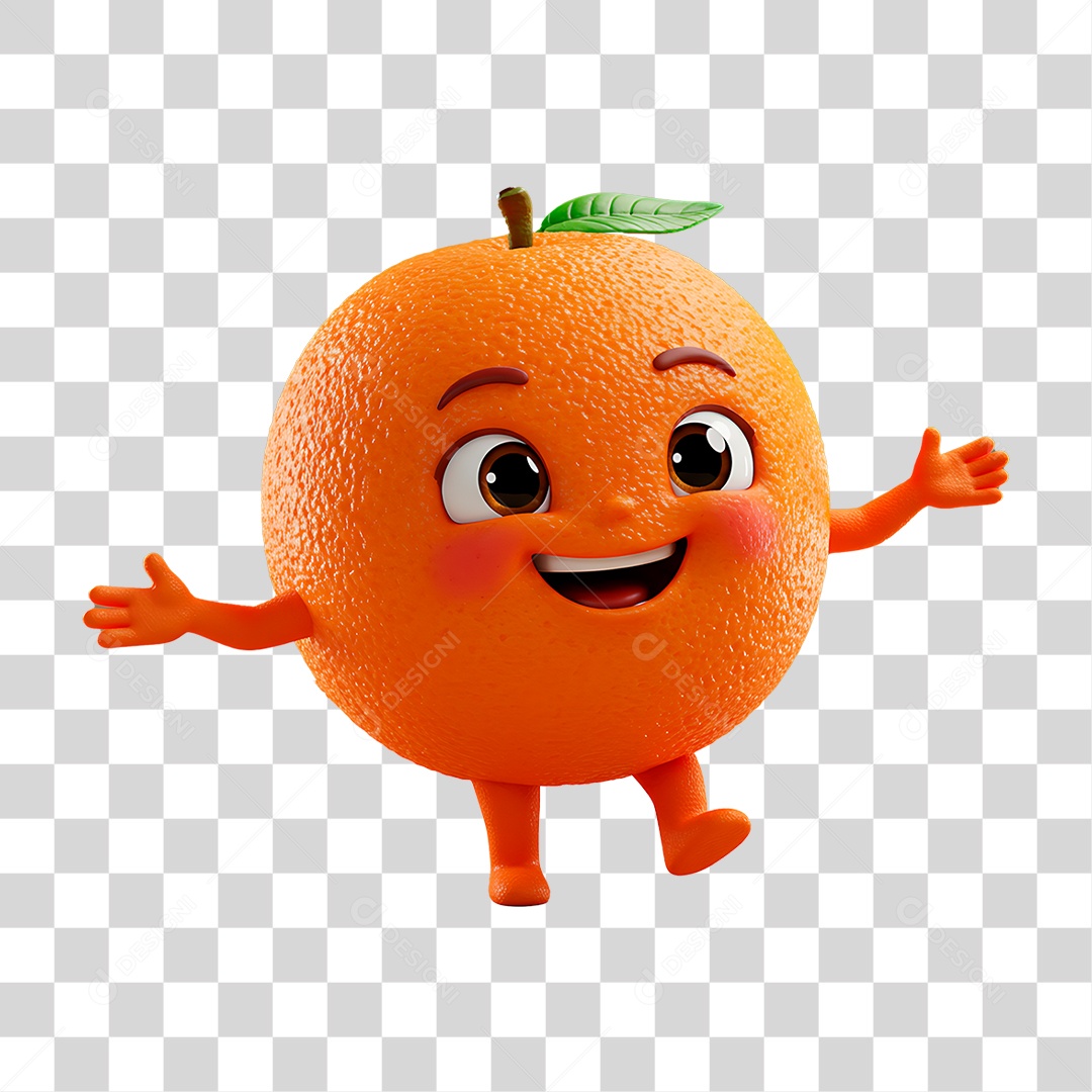 Personagem Laranja PNG Transparente
