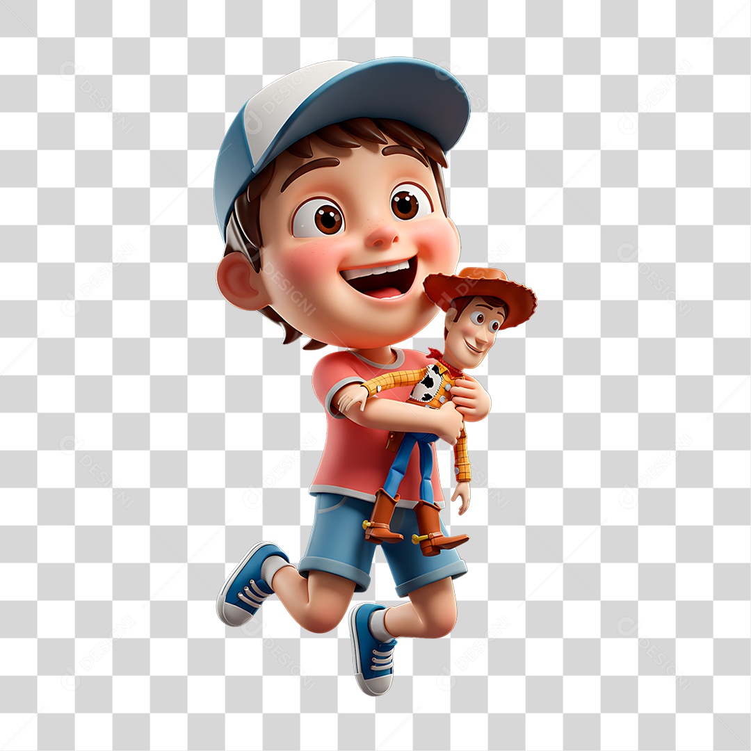 Criança Segurando Boneco PNG Transparente