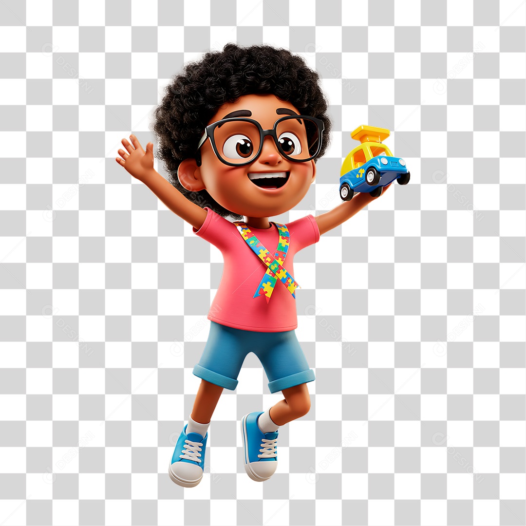 Criança Segurando Carrinho PNG Transparente