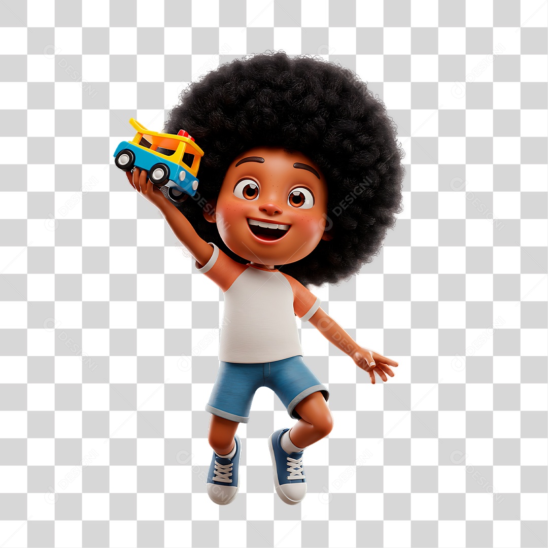 Criança Segurando Carrinho PNG Transparente