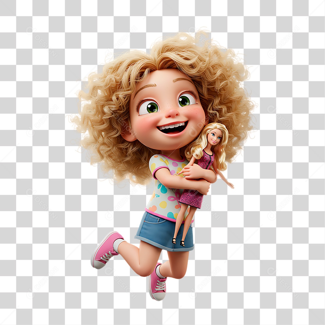 Criança Segurando Boneca PNG Transparente