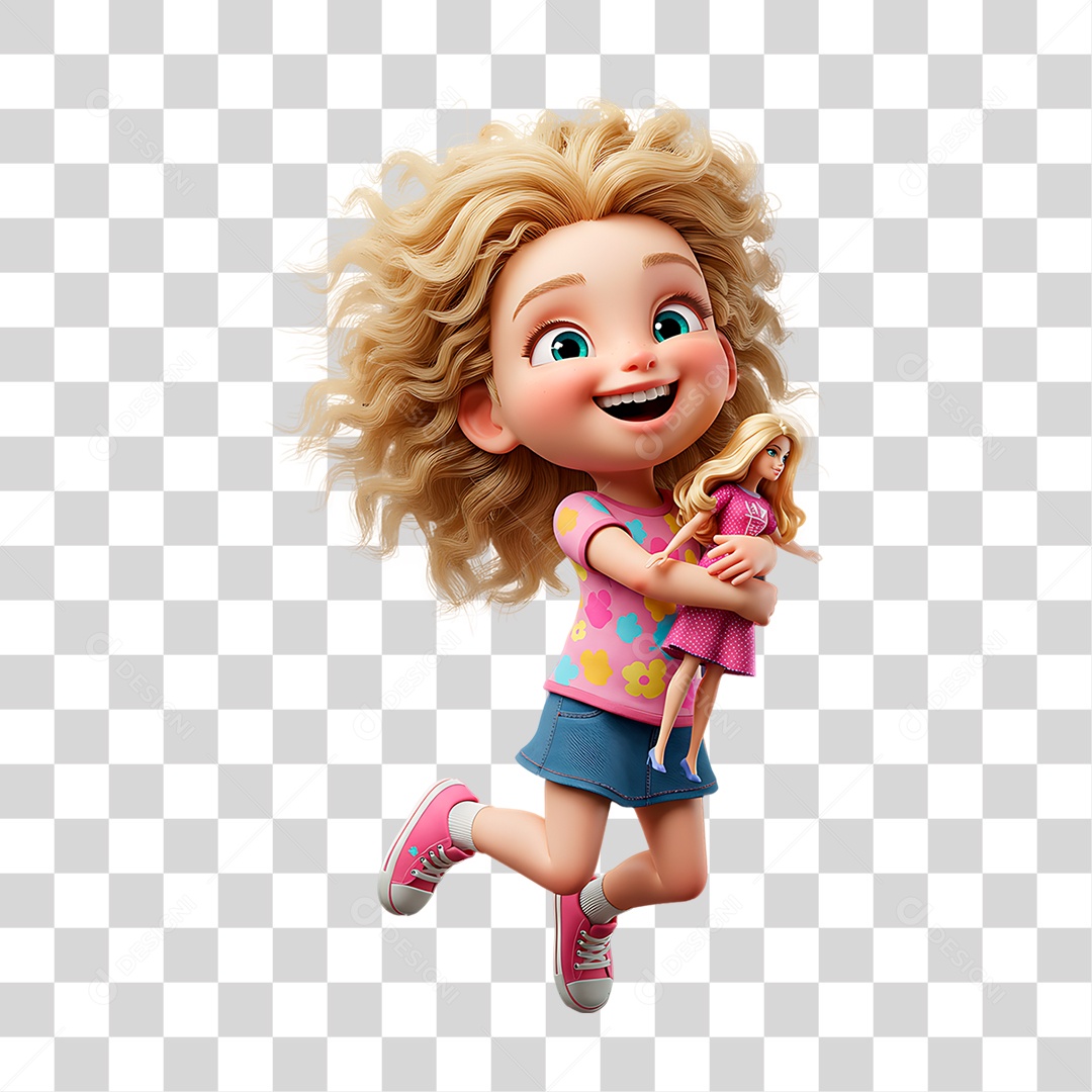 Criança Segurando Boneca PNG Transparente