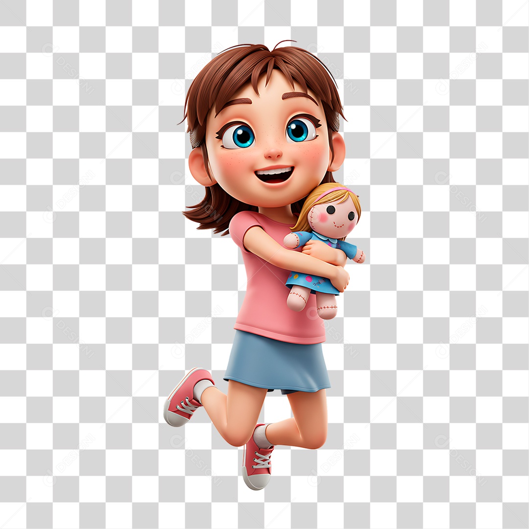 Criança Segurando Boneca PNG Transparente