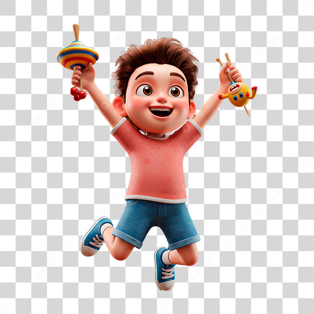 Criança Segurando Boneco PNG Transparente