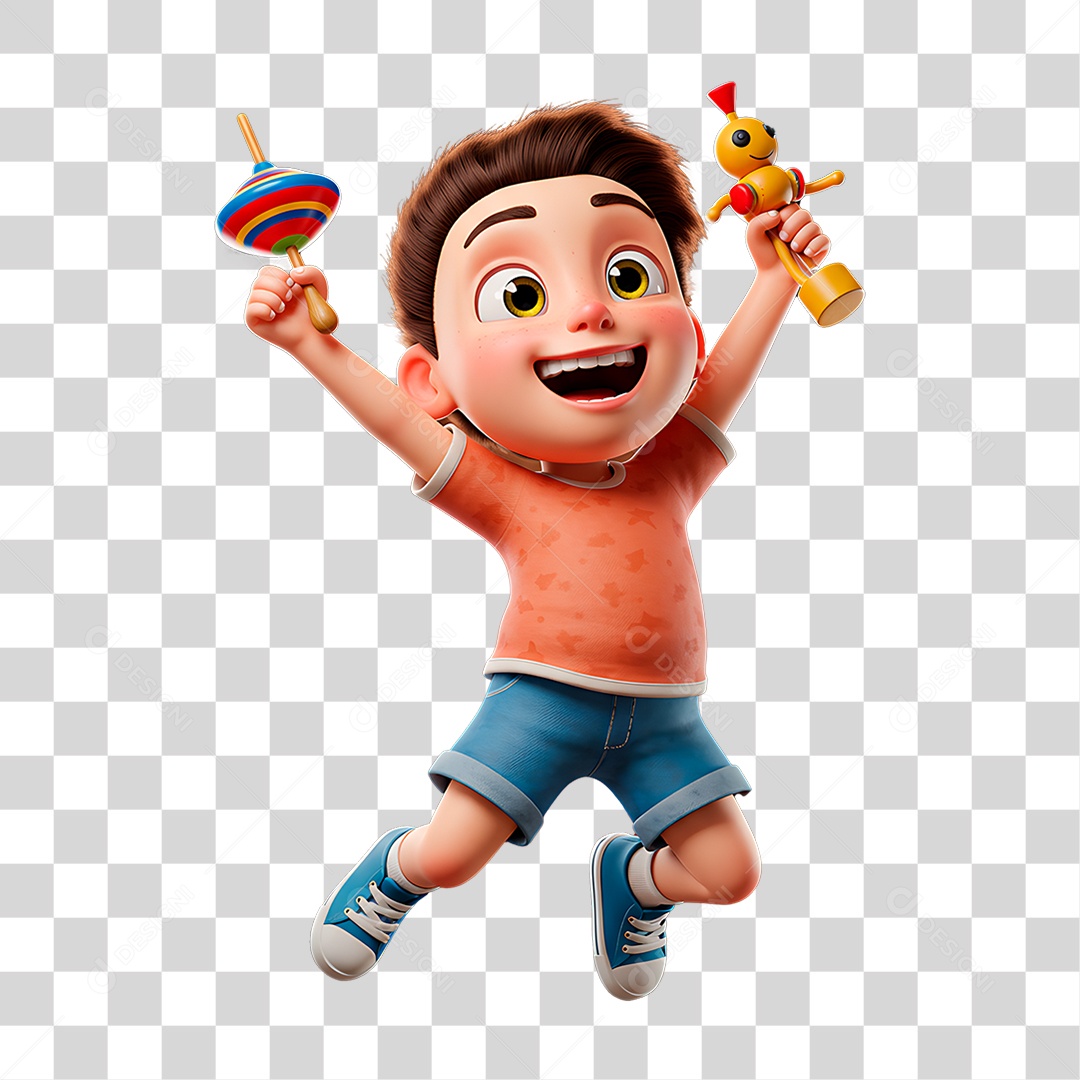 Criança Segurando Boneco PNG Transparente