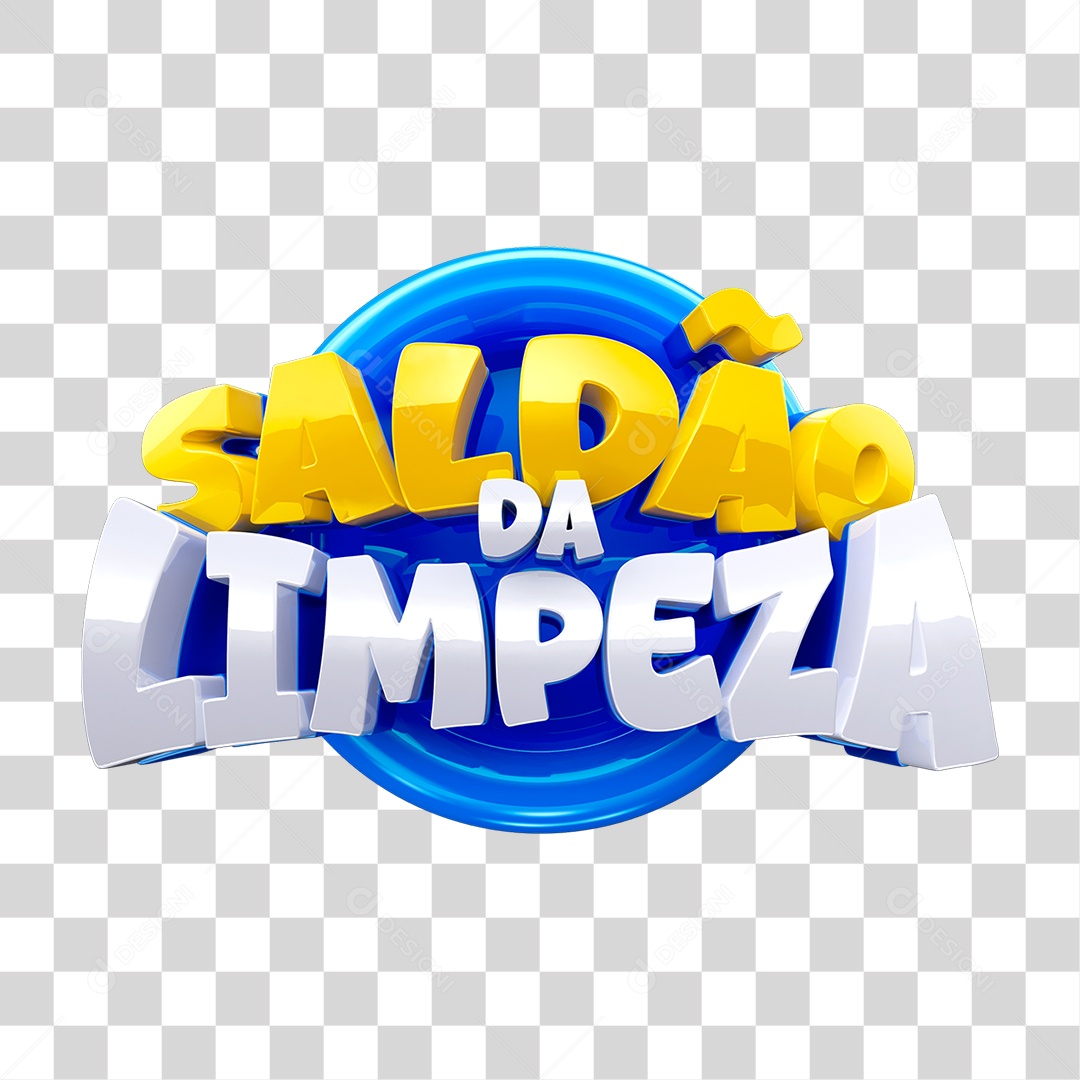 Selo 3D Saldão da Limpeza PNG Transparente