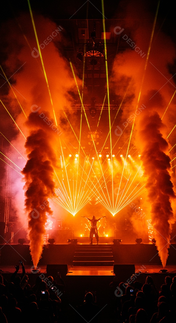 Palco de show iluminado