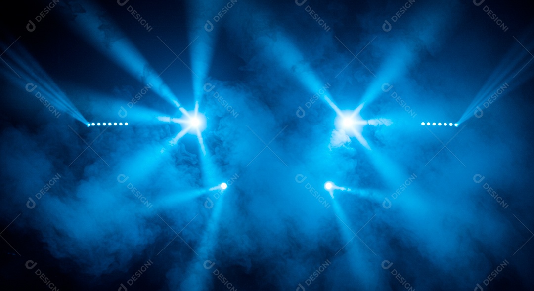 Cenário de Palco iluminado com luzes