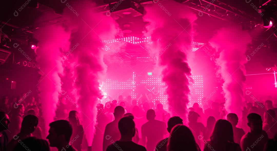 Pessoas aglomerada em evento