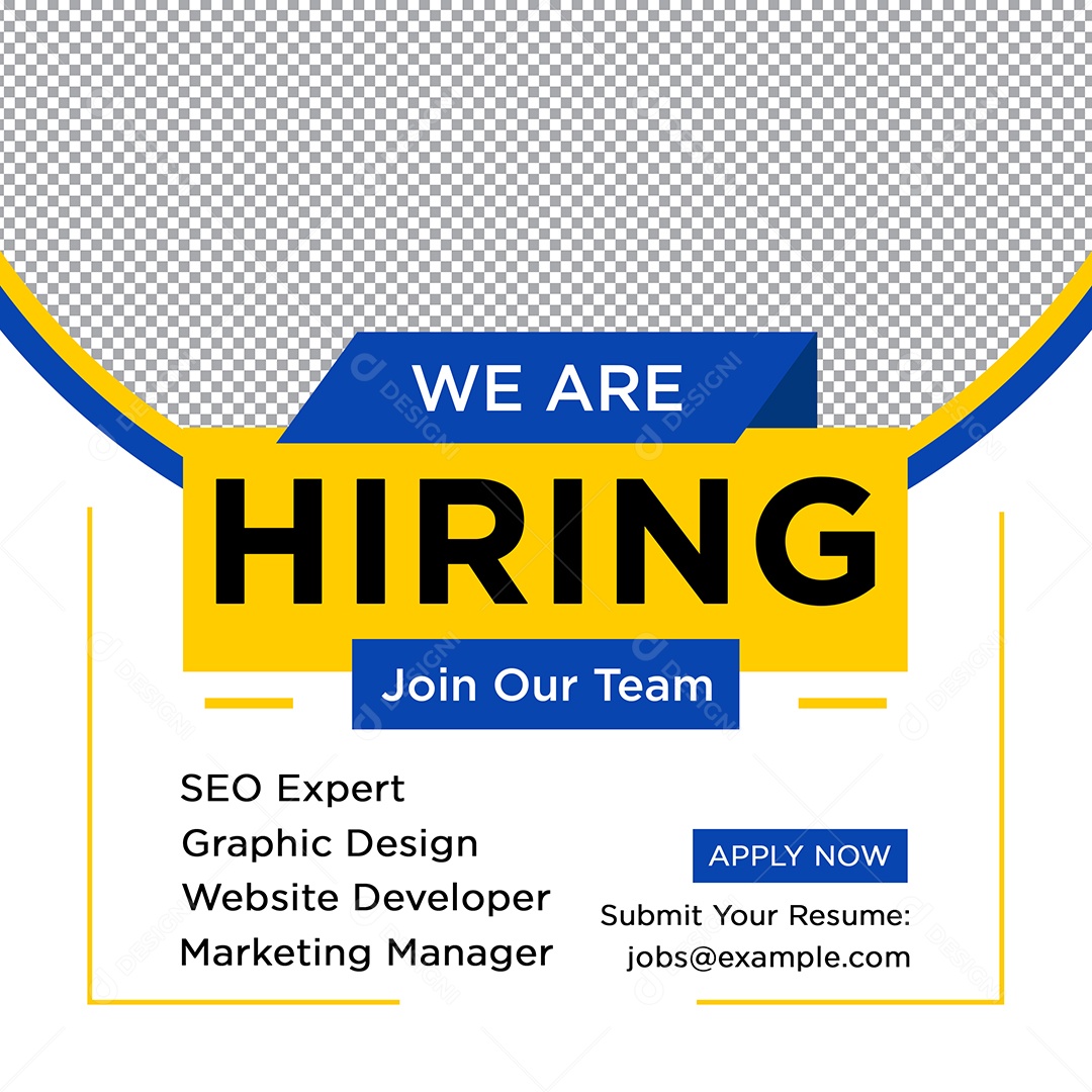 Social Media Vaga de Emprego Estamos Contratando PSD Editável