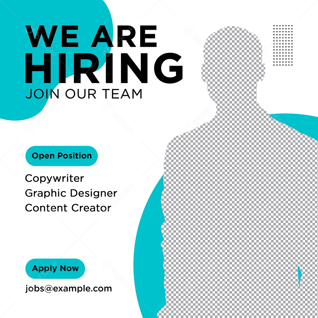 Social Media Vaga de Emprego Estamos Contratando PSD Editável