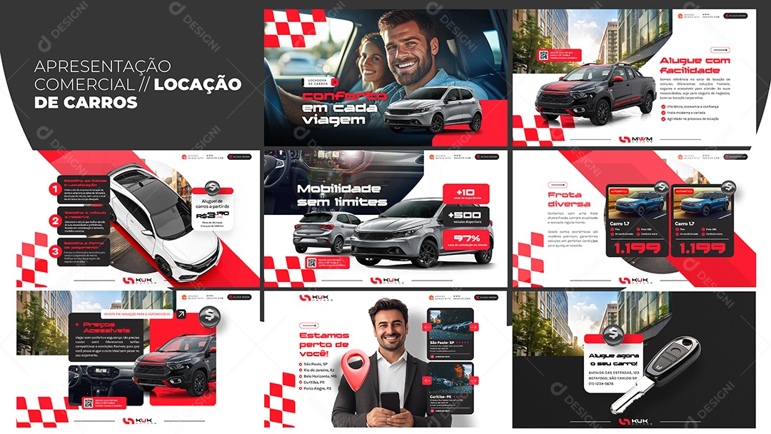 Apresentação Comercial Locação de Carros PSD Editável