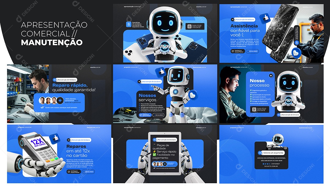 Apresentação Comercial Manutenção PSD Editável