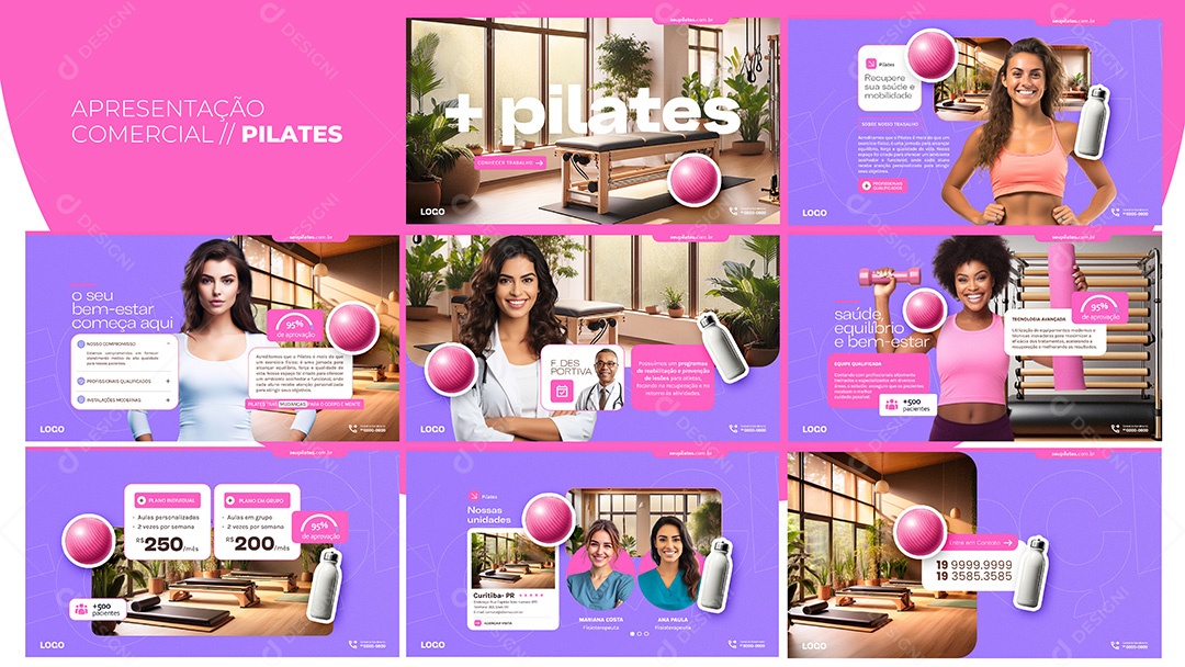 Apresentação Comercial Pilates PSD Editável