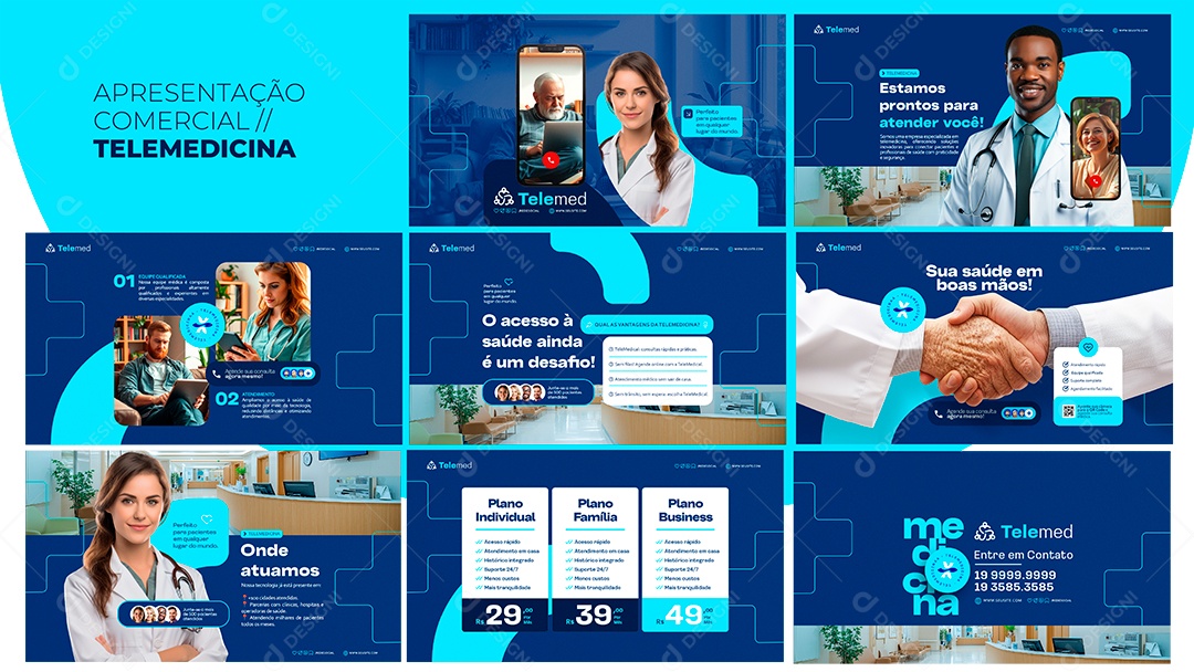 Apresentação Comercial Telemedicina PSD Editável