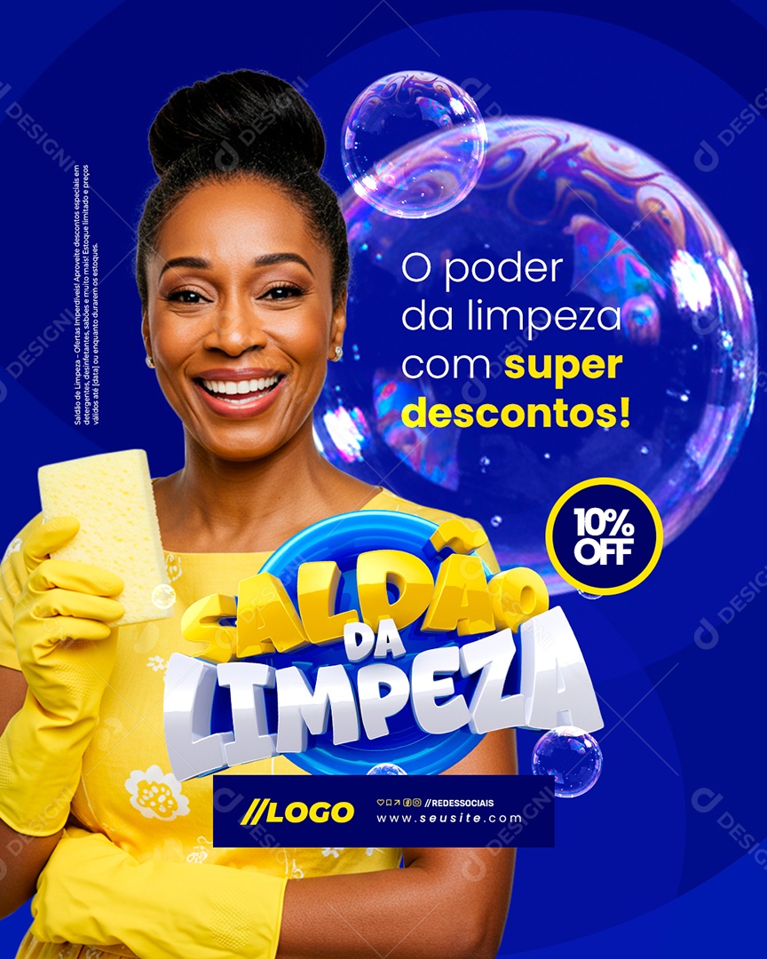 Saldão Da Limpeza Super Descontos Social Media PSD Editável