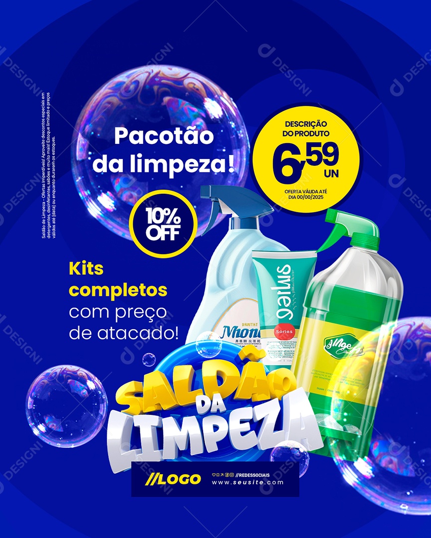 Saldão Da Limpeza Kits Completos Social Media PSD Editável