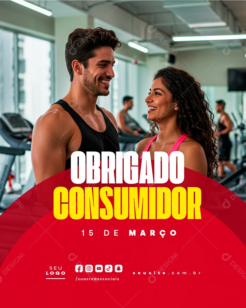 Dia do Consumidor 15 de Março Academia Social Media PSD Editável