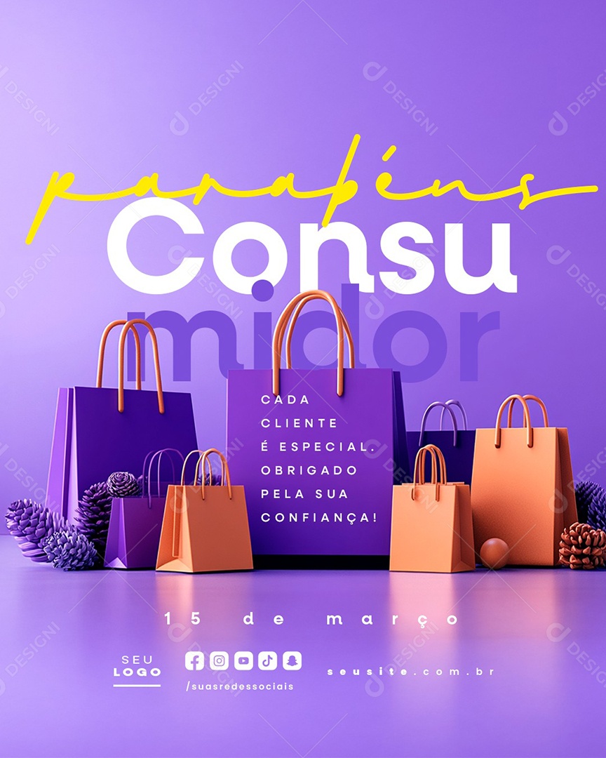 Dia do Consumidor 15 de Março Social Media PSD Editável