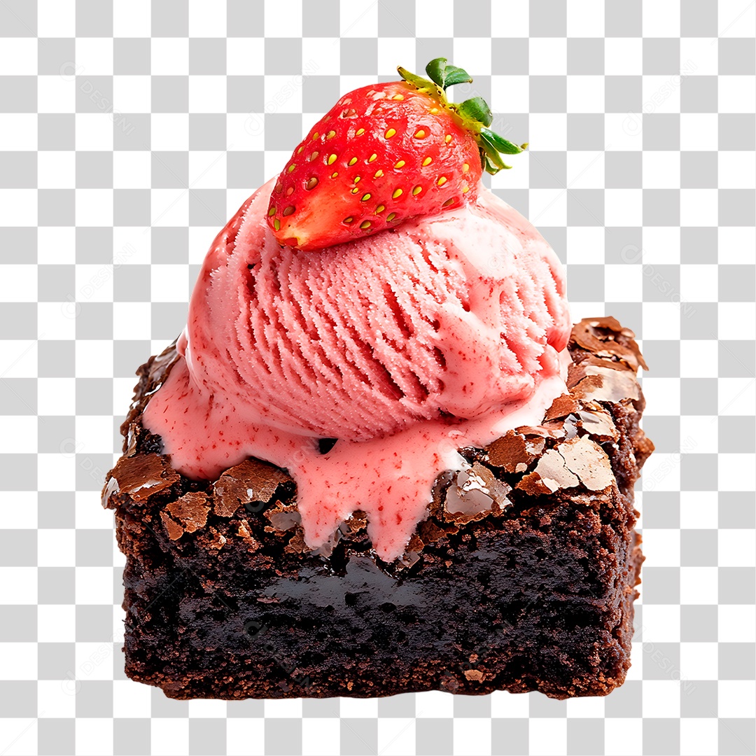 Bolo com Sorvete PNG Transparente