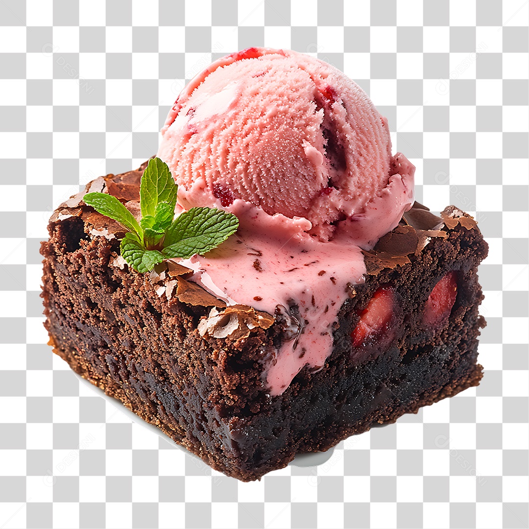 Bolo com Sorvete PNG Transparente