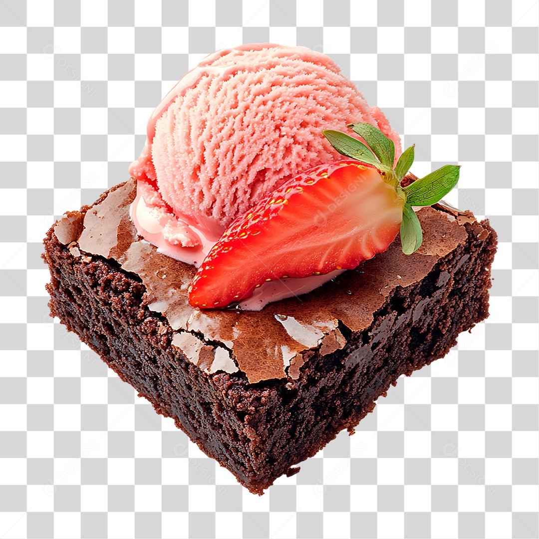 Bolo com Sorvete PNG Transparente