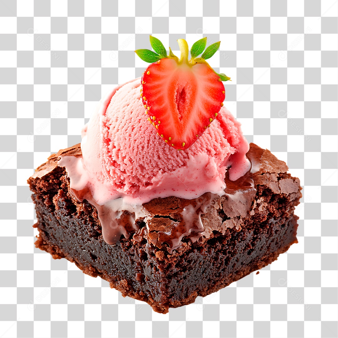 Bolo com Sorvete PNG Transparente